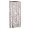 vidaXL Vliegengordijn 100x220 cm chenille taupe en wit