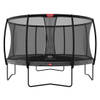 BERG Trampoline Champion met Veiligheidsnet - Safetynet Deluxe - 380 cm - Grijs - met Airflow Springmat - Twinspring