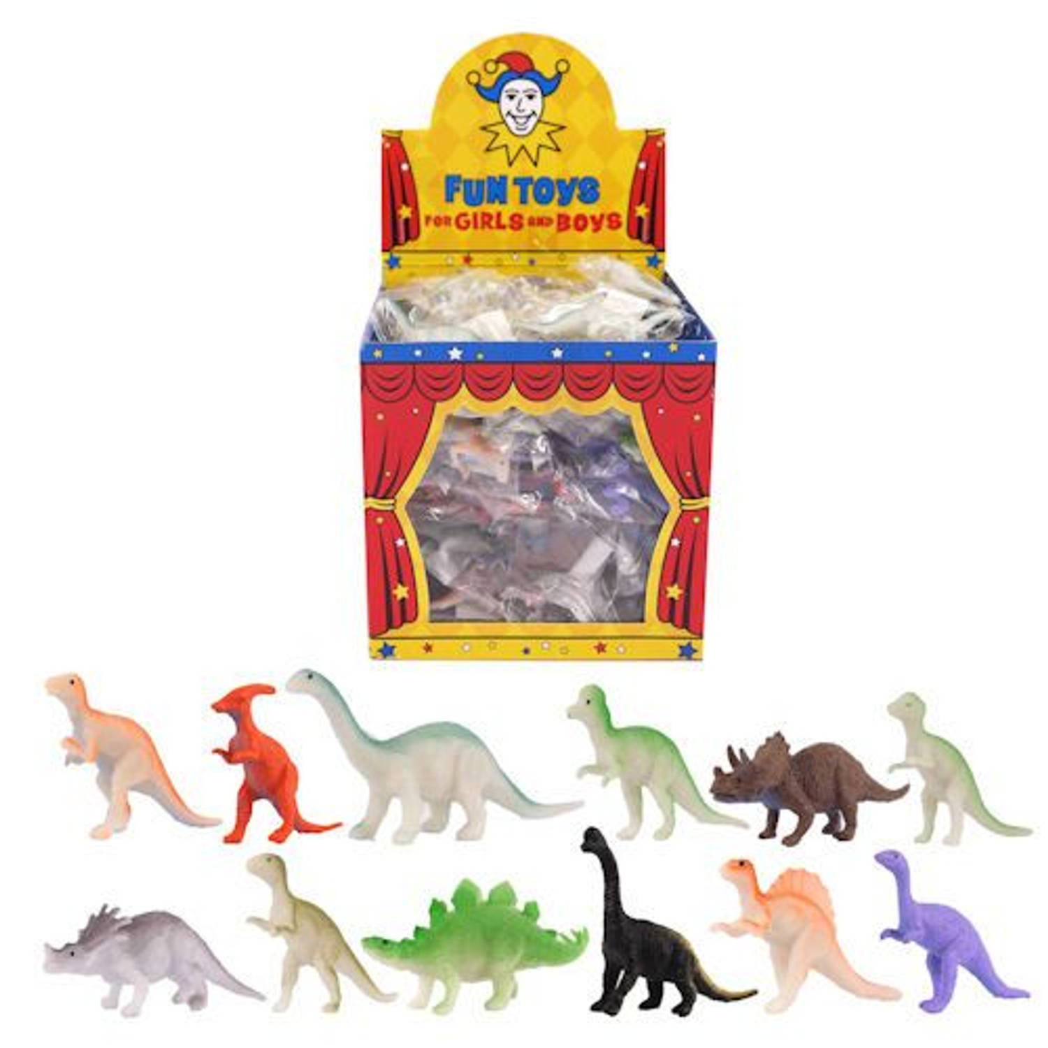Uitdeelcadeautjes Grabbelton Dinosaurussen In Traktatiebox (84