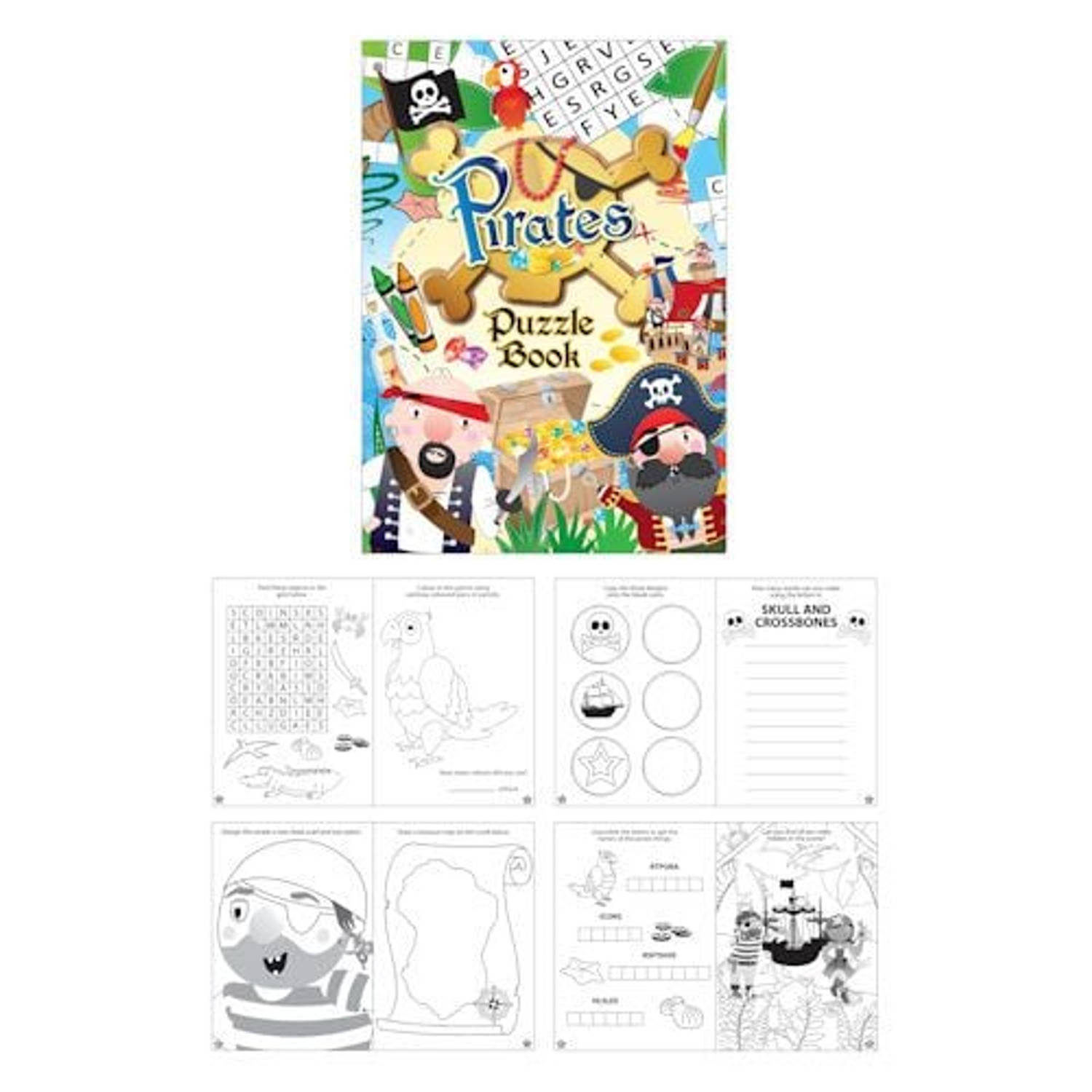 Uitdeelcadeautjes Puzzelboeken Model: Piraten (48 Stuks)