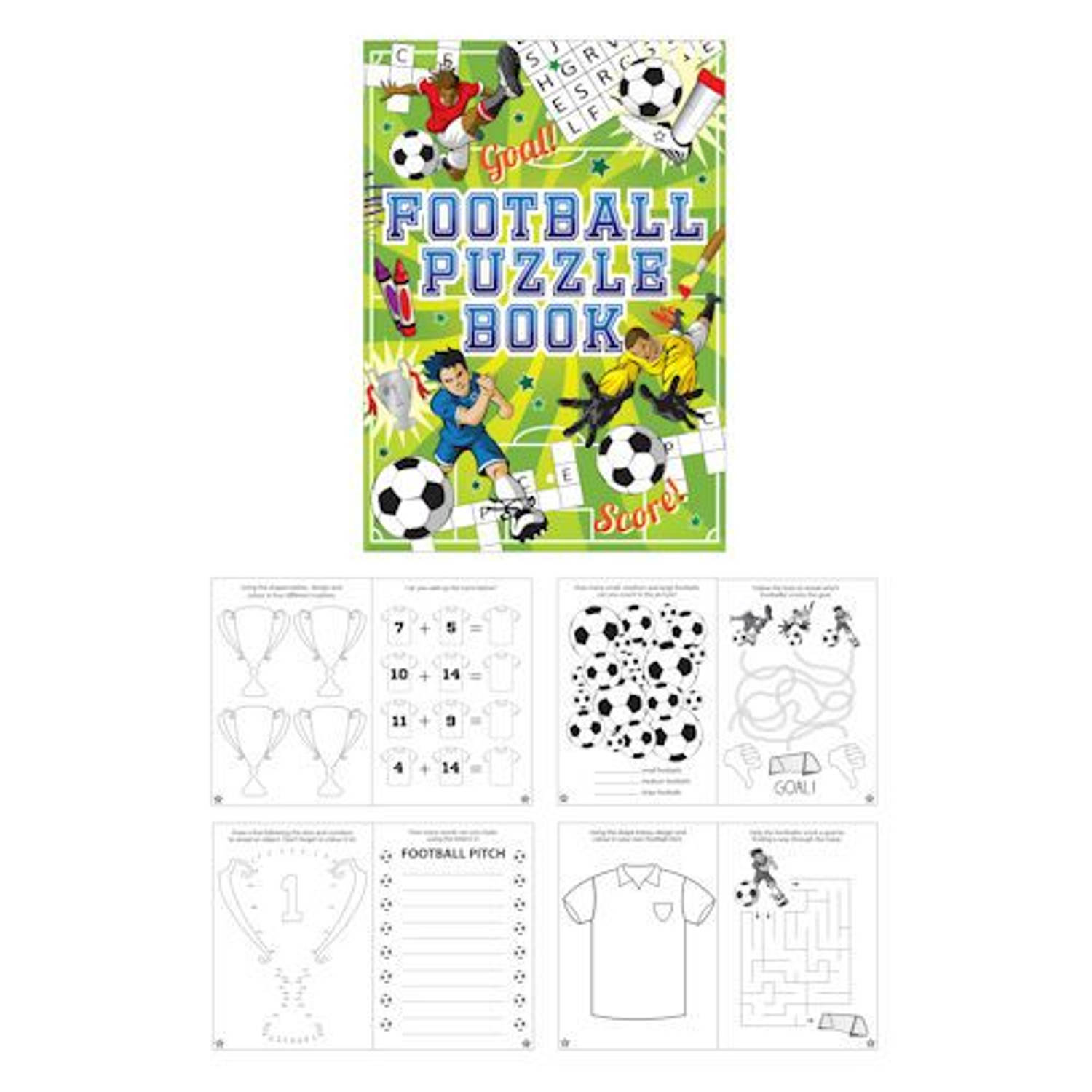 48 Stuks - Puzzelboeken - Model: Voetbal - Puzzel boekjes - Uitdeelcadeautjes - Uitdeel - Traktatie voor kinderen - Jongens