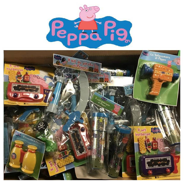 100 STUKS PEPPA PIG XXL MIX Uitdeelcadeautjes Peppa Pig Speelgoed