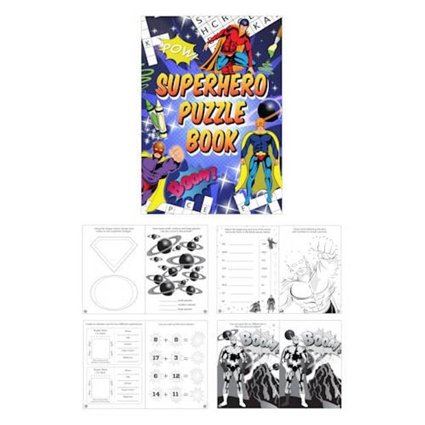 Uitdeelcadeautjes - Puzzelboeken - Model: Super Hero (48 stuks)