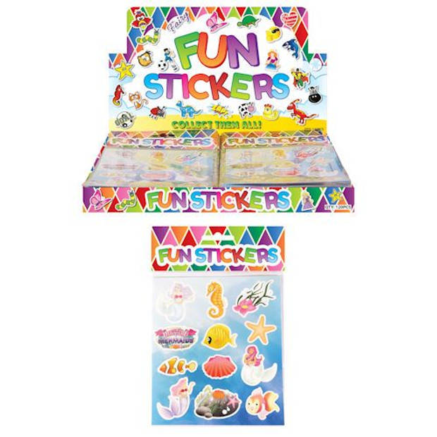 Uitdeelcadeautjes - Fun Stickers - Model: Zeemeermin in Display (120