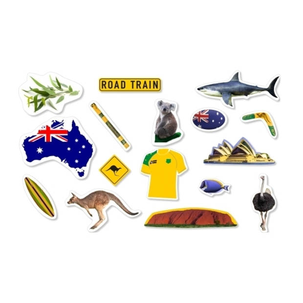 Zakje Confetti Australie thema ongeveer 108x stuks - Confetti
