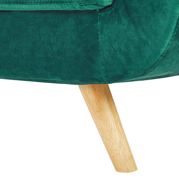 Beliani BERNES - Fauteuil overtrek-Groen-Fluweel