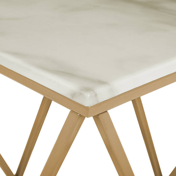 Beliani MALIBU - Bijzettafel-Beige-MDF