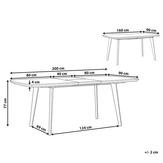 Beliani MOSBY - Eettafel-Wit-MDF