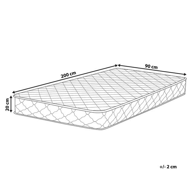 Beliani DUO - Matras-Wit-Polyester