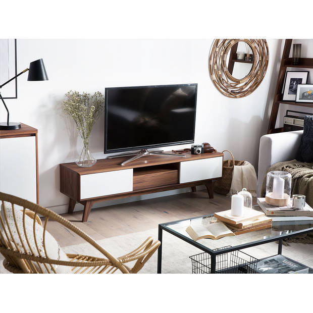 Beliani EERIE - TV-kast-Donkere houtkleur-MDF