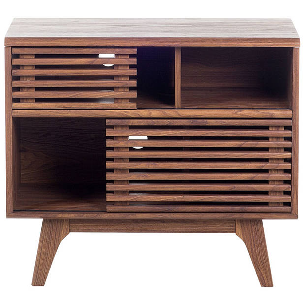 Beliani CLEVELAND - Sideboard-Donkere houtkleur-MDF