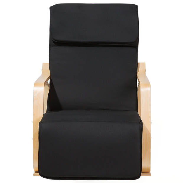 Beliani WESTON - Schommelfauteuil-Zwart-Polyester