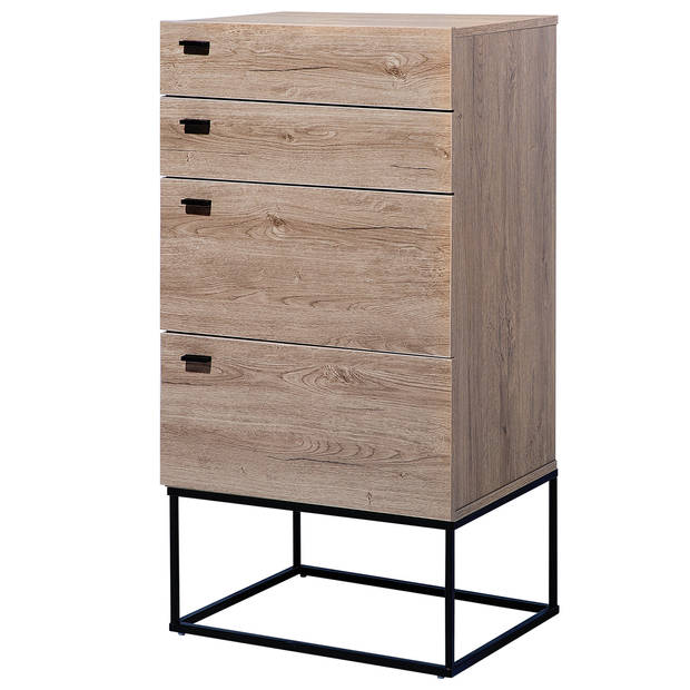 Beliani ACRA - Commode-Lichte houtkleur-Vezelplaat