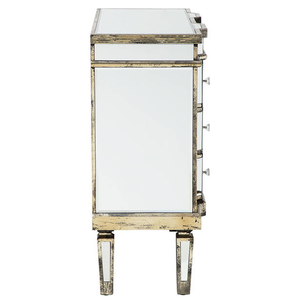 Beliani MOZELA - Commode-Zilver-Glas