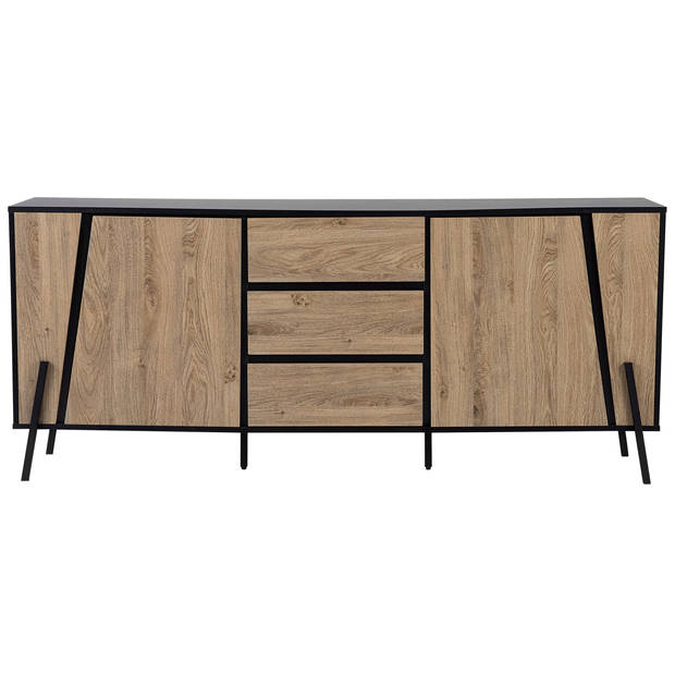 Beliani BLACKPOOL - Sideboard-Lichte houtkleur-Spaanplaat