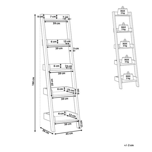 Beliani MOBILE DUO - Boekenkast-Wit-MDF