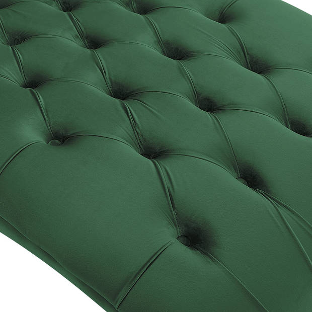 Beliani MURET - Chaise longue-Groen-Fluweel