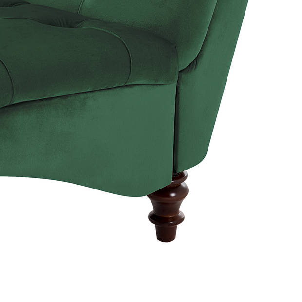 Beliani MURET - Chaise longue-Groen-Fluweel