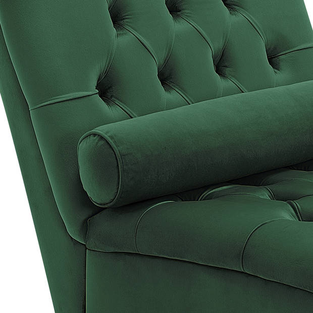 Beliani MURET - Chaise longue-Groen-Fluweel