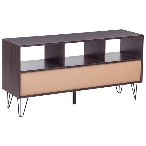 Beliani FOSTON - TV-kast-Donkere houtkleur-MDF