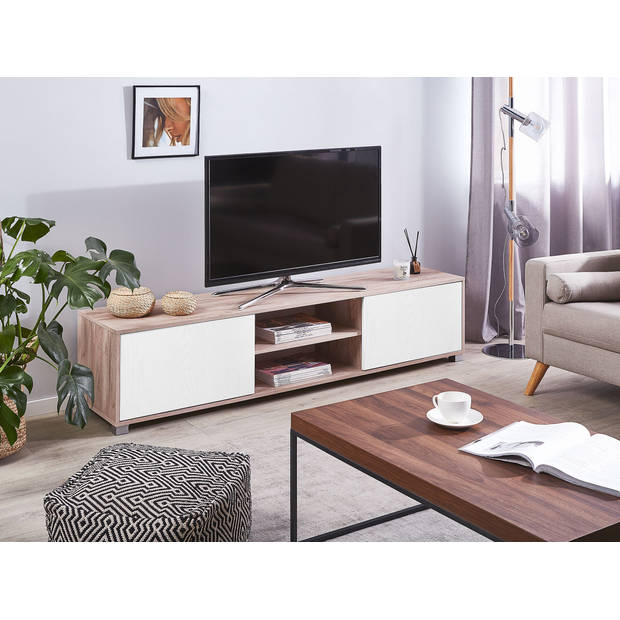 Beliani LINCOLN - TV-kast-Lichte houtkleur-Vezelplaat