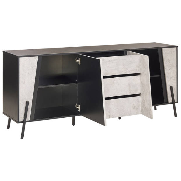 Beliani BLACKPOOL - Sideboard-Grijs-Spaanplaat