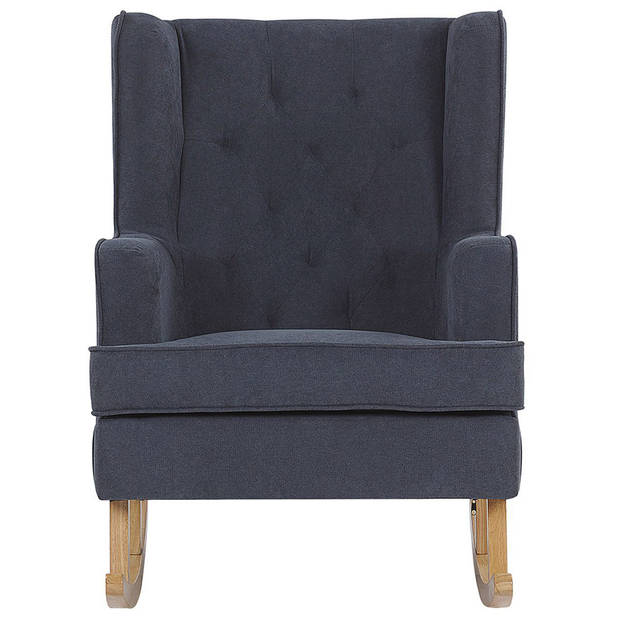 Beliani TRONDHEIM - Schommelfauteuil-Grijs-Polyester