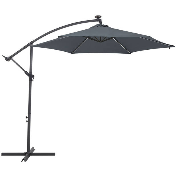 Beliani CORVAL - Cantilever parasol-Grijs-Polyester