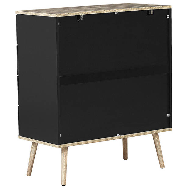 Beliani WALPI - Commode-Zwart-MDF, Vezelplaat