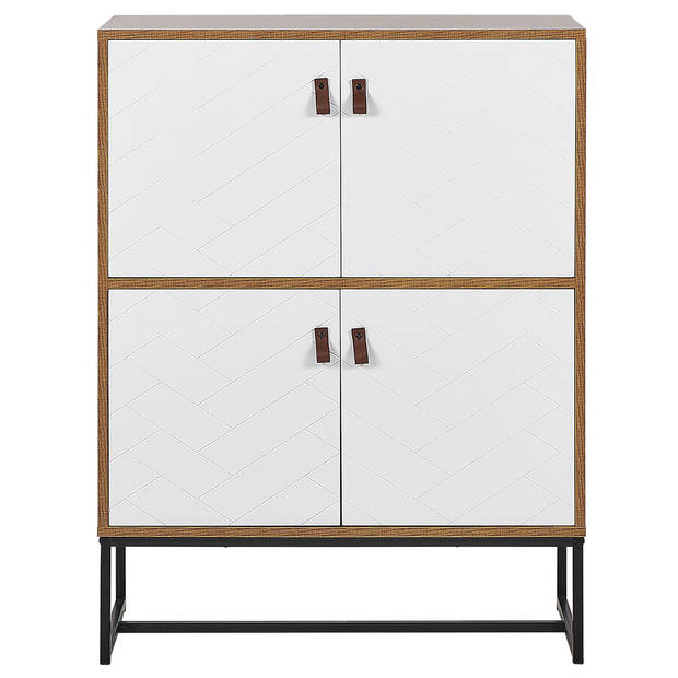 Beliani NUEVA - Sideboard-Lichte houtkleur-MDF