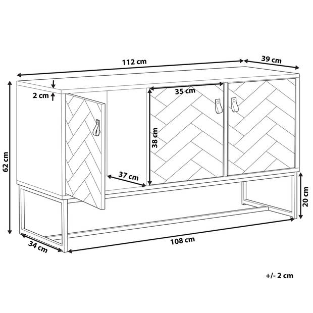 Beliani NUEVA - Sideboard-Wit-MDF