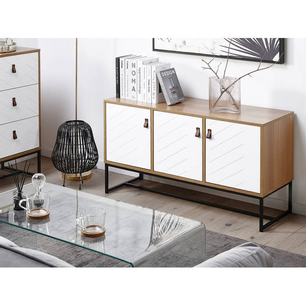 Beliani NUEVA - Sideboard-Lichte houtkleur-MDF