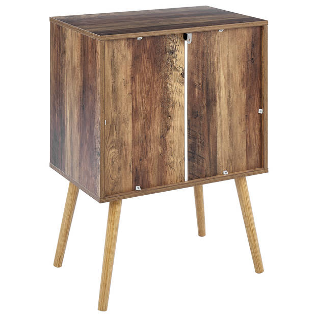 Beliani BATLEY - Commode-Donkere houtkleur-Vezelplaat