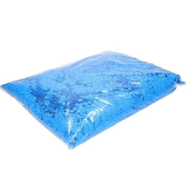 Blauwe confetti zak van 2 kilo feestversiering - Confetti