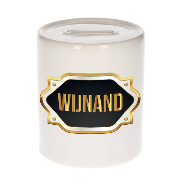 Wijnand naam / voornaam kado spaarpot met embleem - Naam spaarpotten