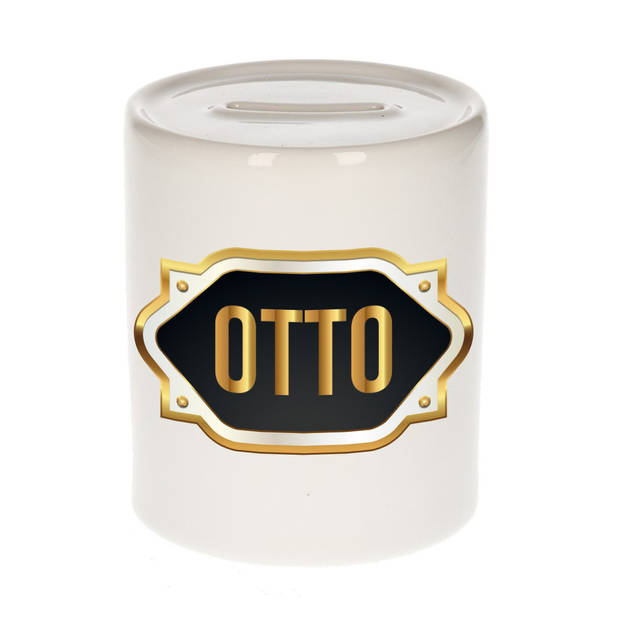 Otto naam / voornaam kado spaarpot met embleem - Naam spaarpotten