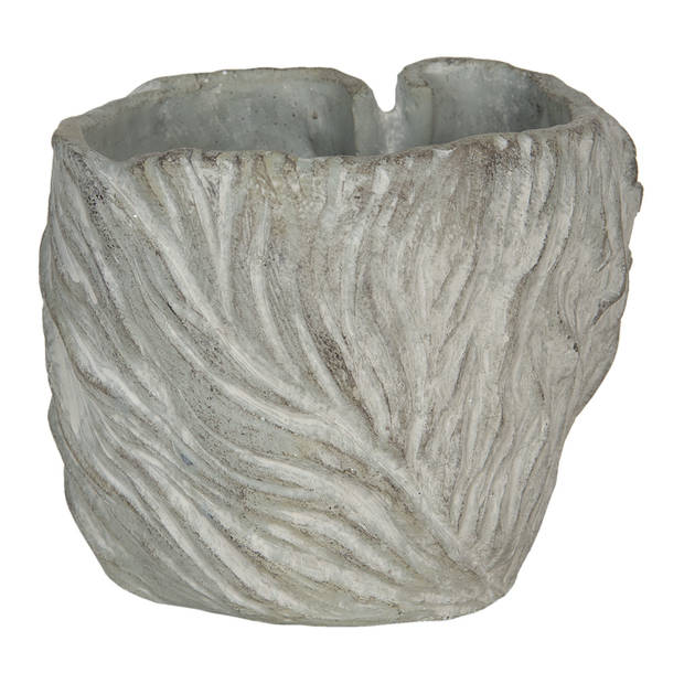 Clayre & Eef Grijze Bloempot 16*14*13 cm 6TE0319S