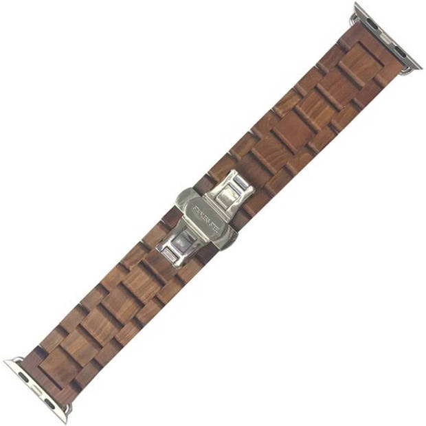 SmartphoneClip - bandje hout bruin - voor Apple Watch 38-40mm