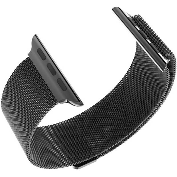 SmartphoneClip - bandje milanees Zwart - voor Apple Watch 38-40mm