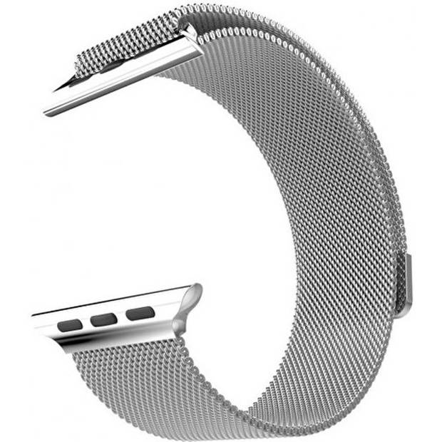 SmartphoneClip - bandje milanees zilver - voor Apple Watch 42-44mm