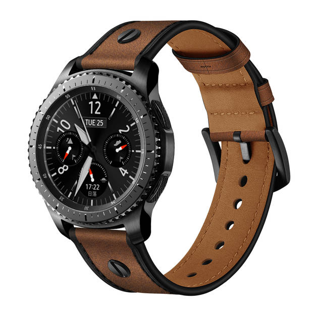 SmartphoneClip - bandje leer Bruin schroef - voor Galaxy Watch 46MM