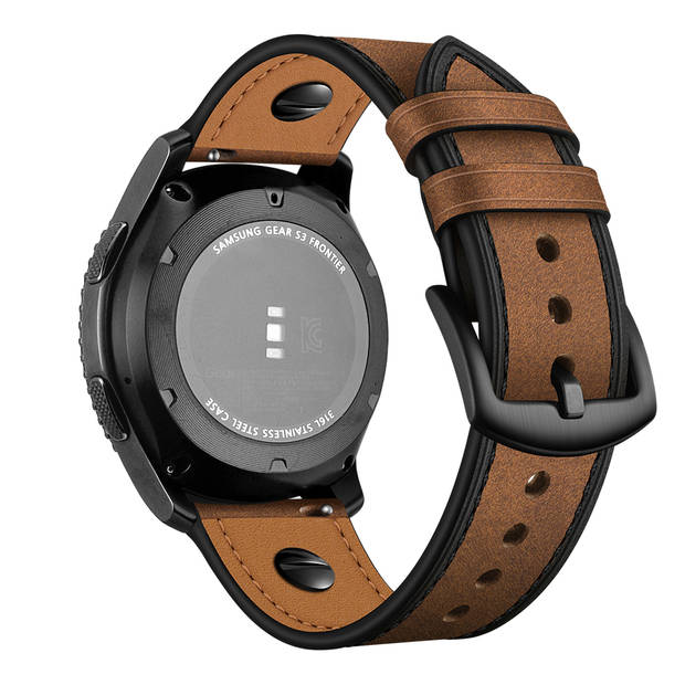 SmartphoneClip - bandje leer Bruin schroef - voor Galaxy Watch 46MM