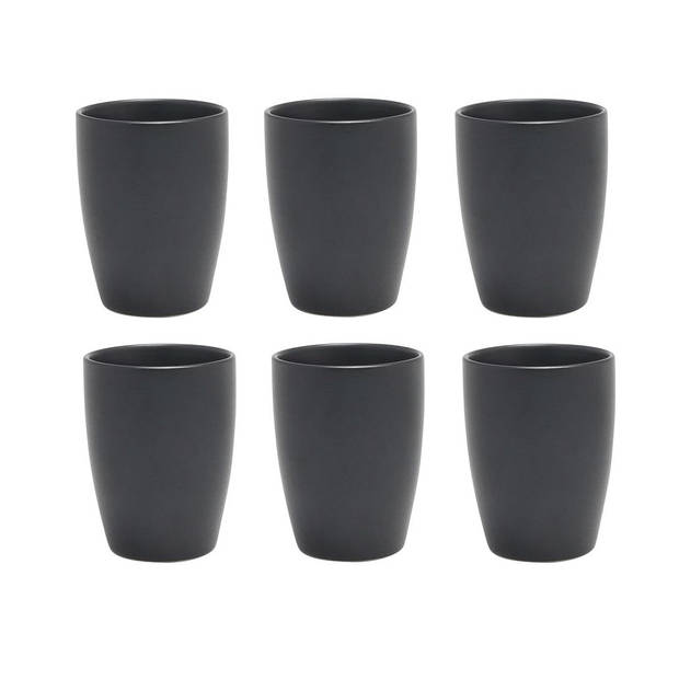 Studio Tavola Bekers Black Tie 350 ml - 6 stuks