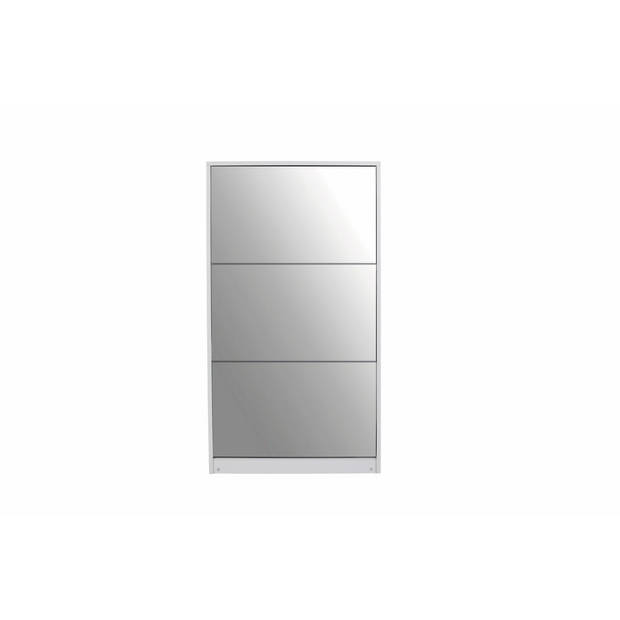 Feel Furniture - Schoenenkast met spiegel - 3 laden - Wit