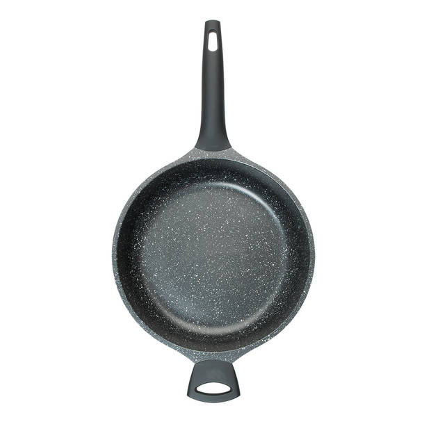 Sola Hapjespan Fair Cooking - Ø 28 cm - Zwart/wit - Inclusief deksel