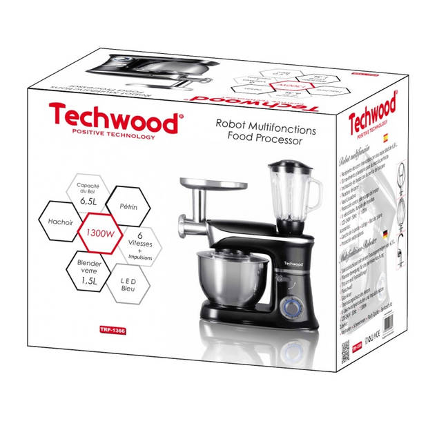 Techwood keukenmachine trp-1366 3-in-1