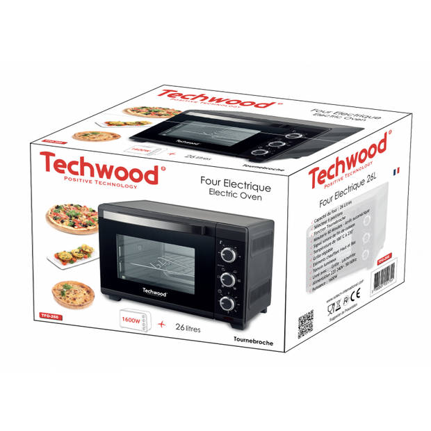 Techwood vrijstaande oven tfo-266 26 liter