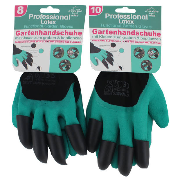Latex tuin handschoenen met graaf en beplant klauwen voor volwassenen XL - Werkhandschoenen
