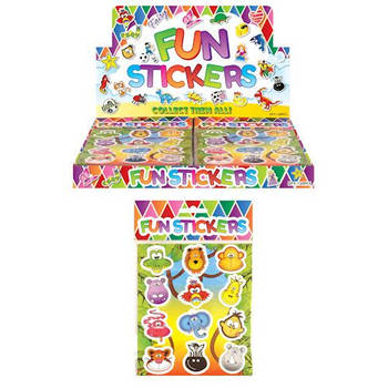 Uitdeelcadeautjes - Fun Stickers - Model: Jungle Dieren in Display