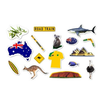 Zakje Confetti Australie thema ongeveer 108x stuks - Confetti